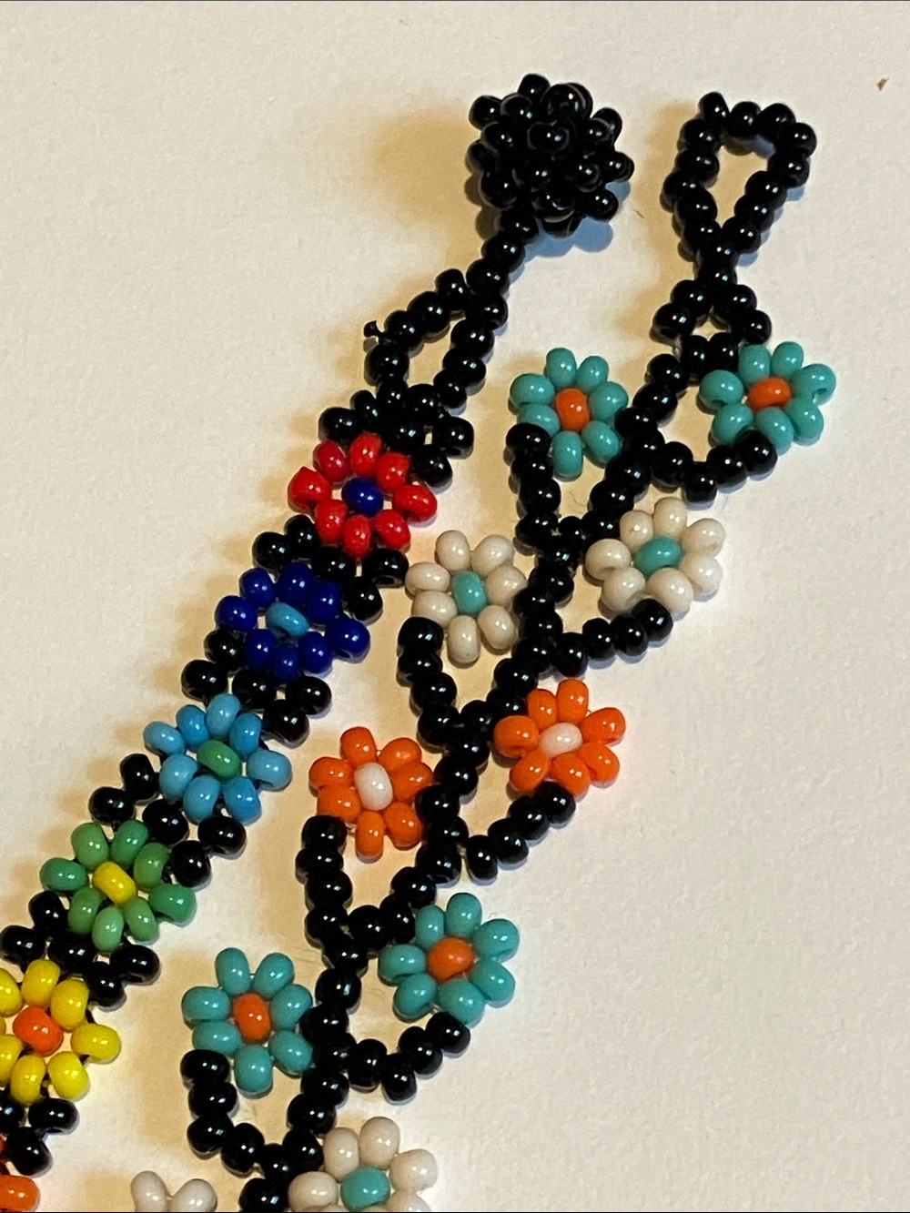 2 beaded flower bracelets - vintage Y2K / Hippie / Boho - Picture 3 of 10